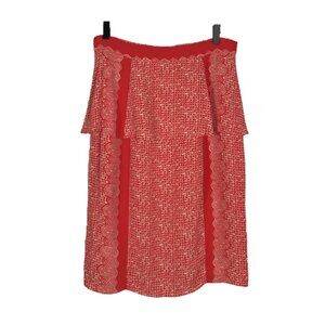 Plenty by Tracy Reese Peplum Ruffle Midi Skirt Size 8